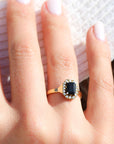 Black Widow Sapphire and Diamond Ring