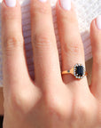 Black Widow Sapphire and Diamond Ring